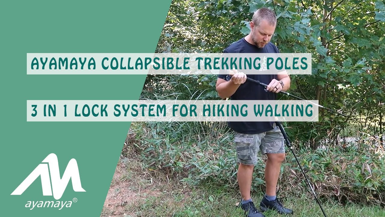 Ayamaya Folding Trekking Poles 7075 Aluminum Combination Lock
