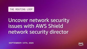 Uncover network security issues with AWS Shield network security director