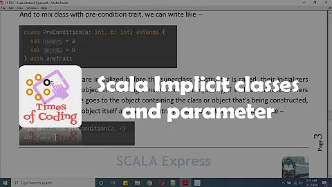 TOC - SCALA Express | 34 Scala Implicit classes and parameter