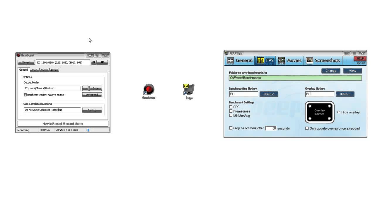 Two Of The Best Game Recording Software Comparison - (Bandicam vs Fraps)