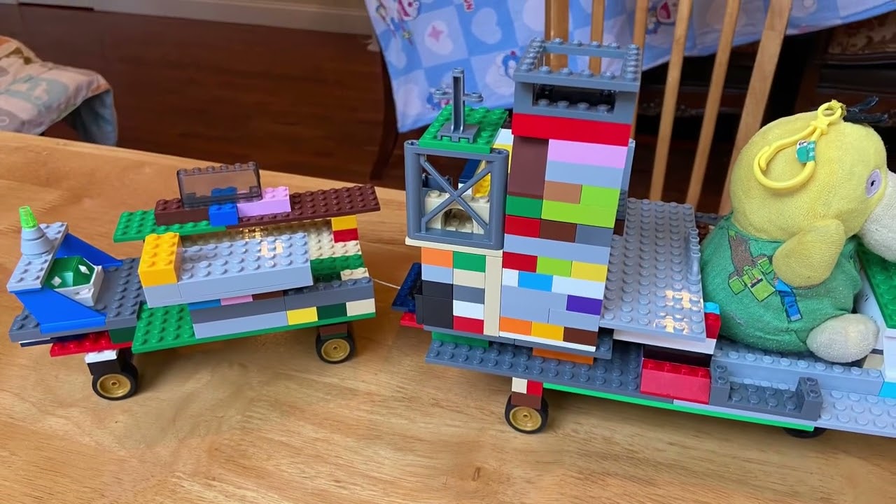 Arthur’s lego creations-103: a mobile kitchen; large ship name “psyduck’s destiny “😀