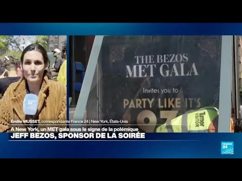 Appel au boycott du Met gala, parrain&eacute; par Jeff Bezos &bull; FRANCE 24

"Le Met gala est le moment glamour de l'ann&eacute;e &agrave; New York, une occasion unique d'admirer les tenues les plus extravagantes", rappelle Emilie Musset, correspondante de France 24 &agrave; New York. L'&eacute;dition 2026 est marqu&eacute;e par une controverse, le patron d'Amazon Jeff Bezos et son &eacute;pouse Lauren Sanchez Bezos en sont les principaux sponsors et pr&eacute;sidents d'honneur.

#Appel #boycott #Met #gala #parrain&eacute;