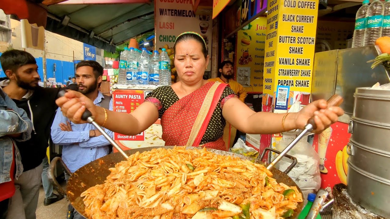 Delhi Famous Aunty Selling tasty Pasta Desi style Pasta Indian