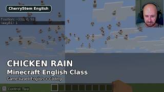 Minecraft English Class: Chicken Rain Coding Challenge | CherryStem English
