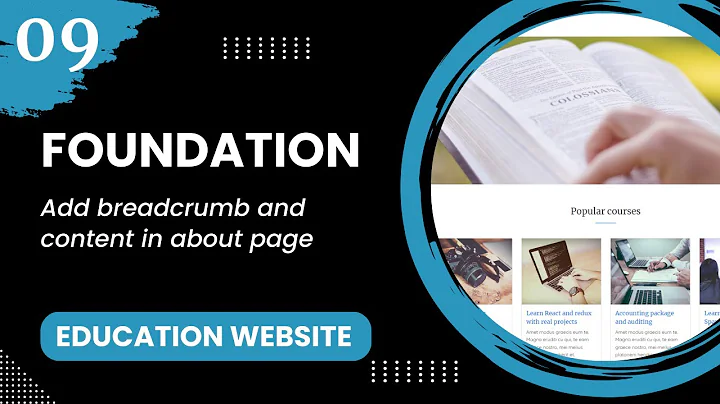 Foundation #9 - Add breadcrumb and content in about page