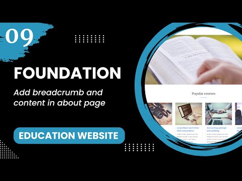 Foundation #9 - Add breadcrumb and content in about page