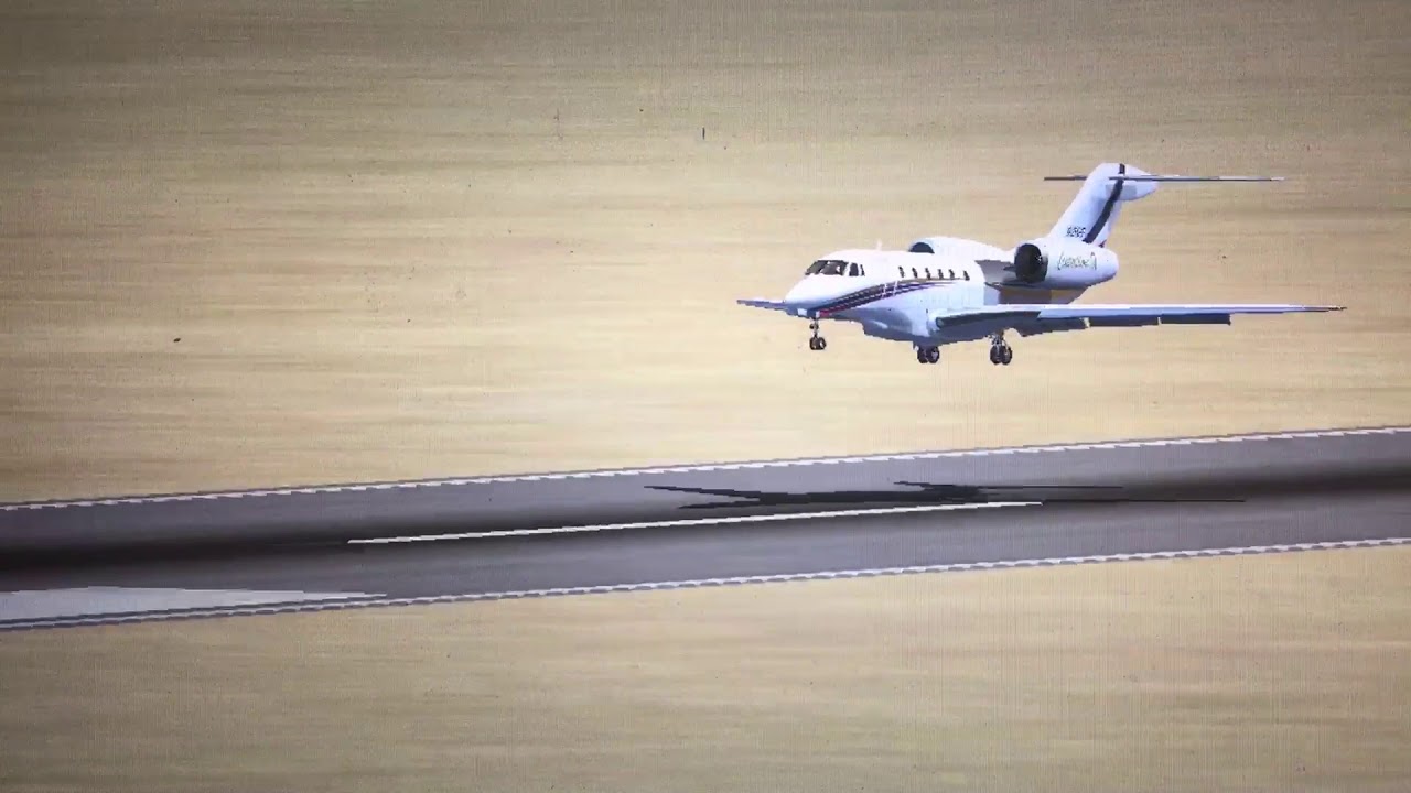 Cessna Citation X Landing 3 FSX YouTube