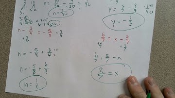 5-7 Solving Equations by adding/subtracting fractions