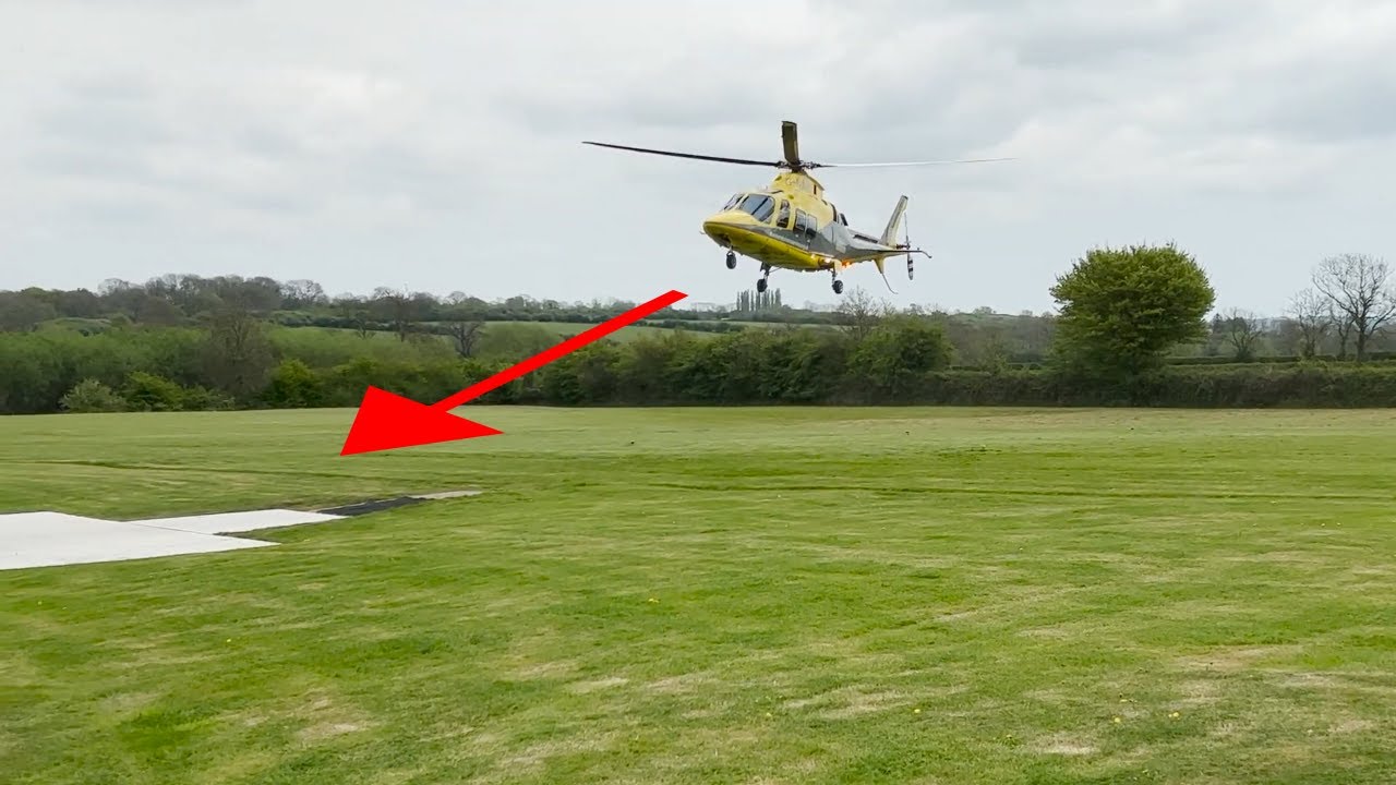 Air Ambulance Augusta Aw109 Lands followed by Rapid Shut down