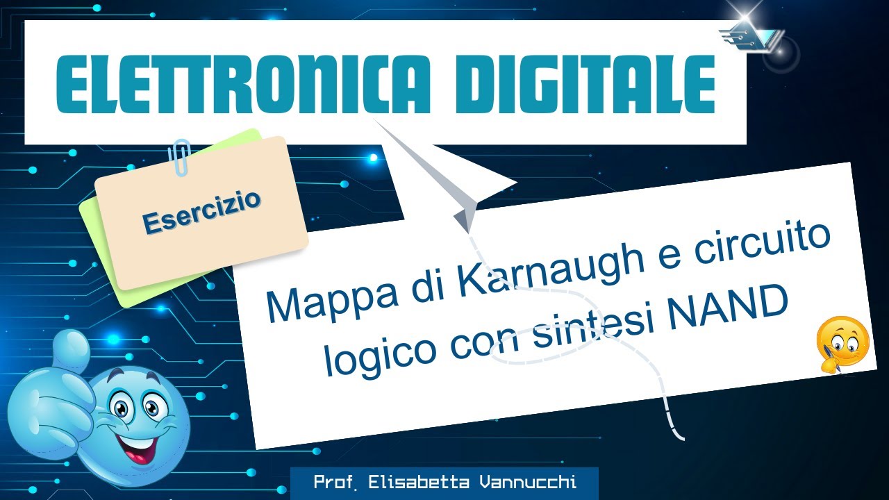 Sintesi NAND: esercizio guidato da mappa di Karnaugh a circuito logico e sintesi