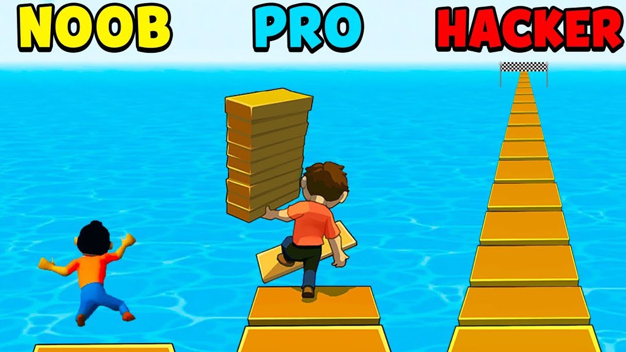 NOOB VS PRO VS HACKER Shortcut Run Part 1