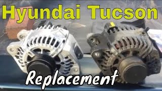 How to replace, install an alternator on Ex. Hyundai Tucson 2.0 and 2.4.