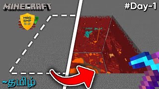 Mining a 100x100 area to BEDROCK in the NETHER || MRG SMP Minecraft... #1 || தமிழ் || MrRagnarok