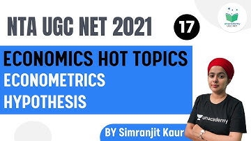 NTA UGC NET 2021 | Economics Hot Topic by Simranjit Kaur | Econometrics Hypothesis