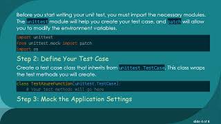 Mastering Unit Testing in Python Azure Functions: Mocking Application Settings with unittest