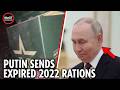 Shocking moment furious Russian soldier RAGES at food rations EXPIRED IN 2022 on frontline