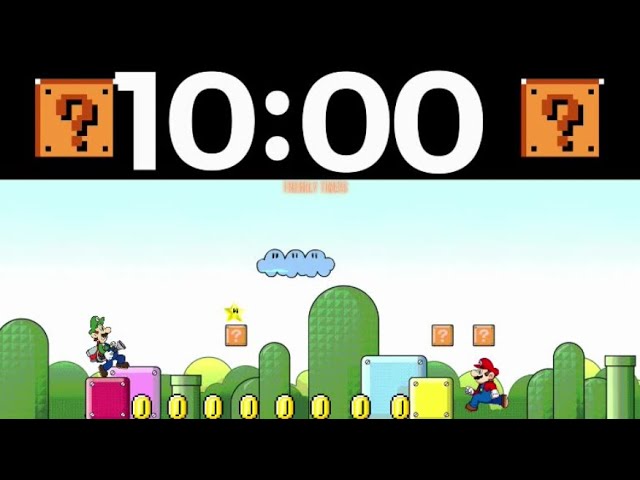 10 Minute Super Mario Bros. Luigi Countdown Timer (with music)