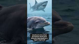Los delfines duermen con un ojo abierto 😳 #shorts  #datos #misterio #oceano #curiosidades #animales
