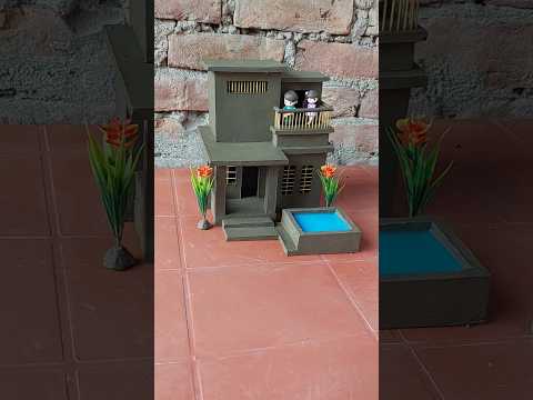 Beautiful miniature clay house 🏠 || #clayhouse #mudhouse #craft