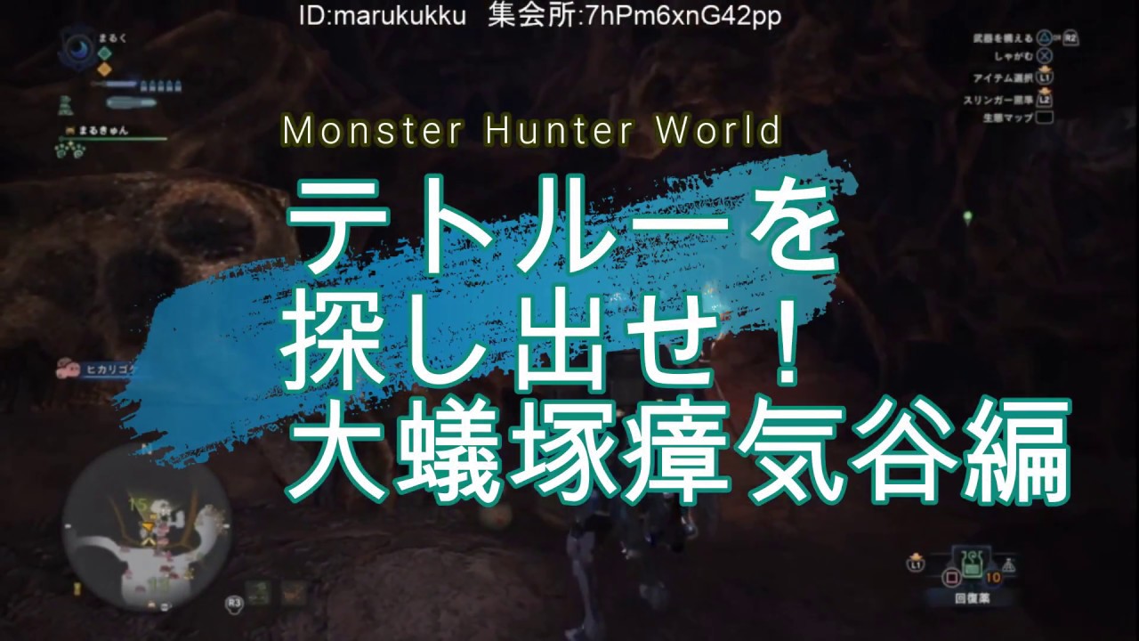 テトルーを探し出せ 大蟻塚瘴気の谷編 ５ Mhw Youtube