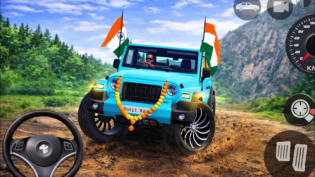 Modified Mahindra Thar Night Driving Game 🌙 | Indian Offroad 4x4 Gameplay