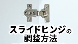 スライドヒンジの調整方法