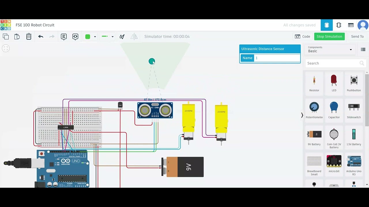 Arduino Fse 100 FSE 100 Firefighting Robot Circuit - YouTube