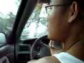 Raining stuck in the car!