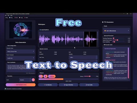 Character Voice  Maker | Free AI Voice Generator for Game Development No Subscription Text 2 Speech