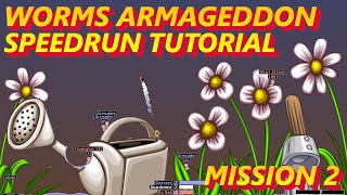 Worms Armageddon - Mission 2 (Operation Market Garden) Speedrun Tutorial