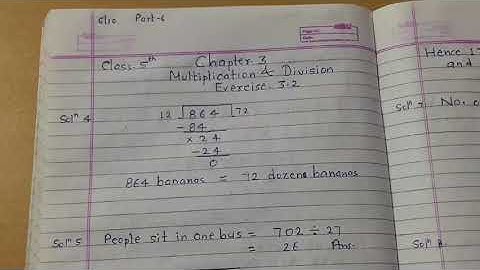 Class- 5 (Part- 6) chapter- 3 (Multiplication and Division- Exercise -3.2 )