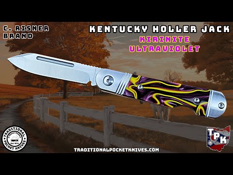 Kentucky Holler Jack: Kirinite Ultraviolet Acrylic - Spearpoint 154CM