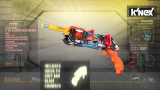 K-FORCE Build and Blast: K10x
Build your own customizable blaster with the K-10X! Fires up to 75 feet! Set includes KNEX rods and connectors plus special parts to create your blaster: 1 blaster chamber, 1 quick fit grip, 1 preload ring and 5 foam darts. Combine with the Mini Cross for an awesome downloadable combo build! Compatible with the entire K-FORCE Build and Blast line. Ages 8+. http://www.knex.com/shop/17872/k10x-building-set/ K-FORCE Build and Blast: K10x