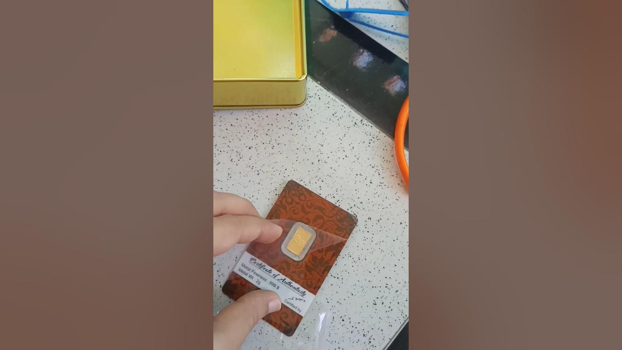 Amazon gold bar , 2 gm yellow gold bar. banglore refinery 24k(999.9