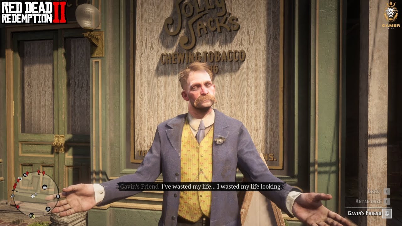 RDR 2 - Gavin's friend admits he wasted his life searching for Gavin ...