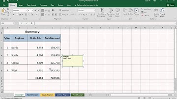 Microsoft Excel 2016 Basic Course - How to Insert Comments in Cells