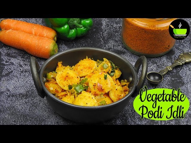 Chatpata Masala Idli | Vegetable Podi Idli | Breakfast Recipe | Kids Tiffin Box Recipes | She Cooks