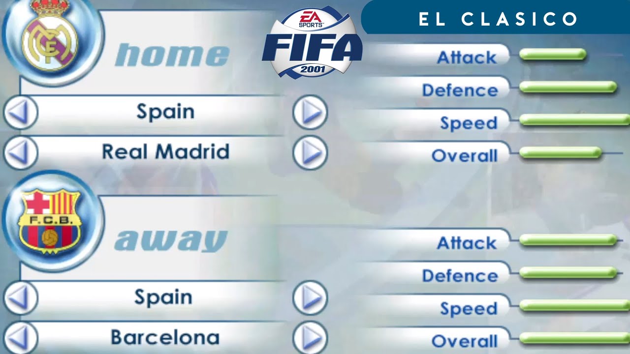 [PC] | FIFA 2001 | REAL MADRID VS FC BARCELONA