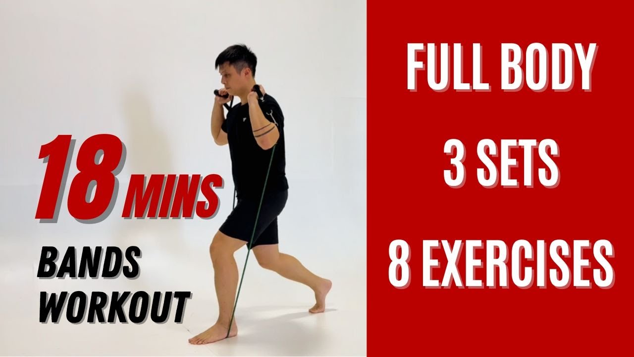 18 MINS FULL BODY WORKOUT WITH RESISTANCE BANDS AT HOME - YouTube