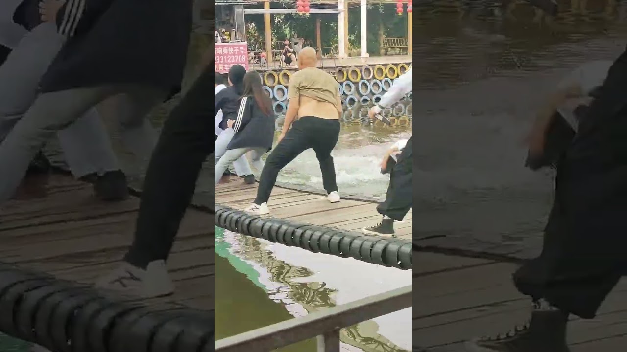 Shuoping Flower Sea,internet celebrity,rocking bridge,so exciting, entertainment,funny and popu