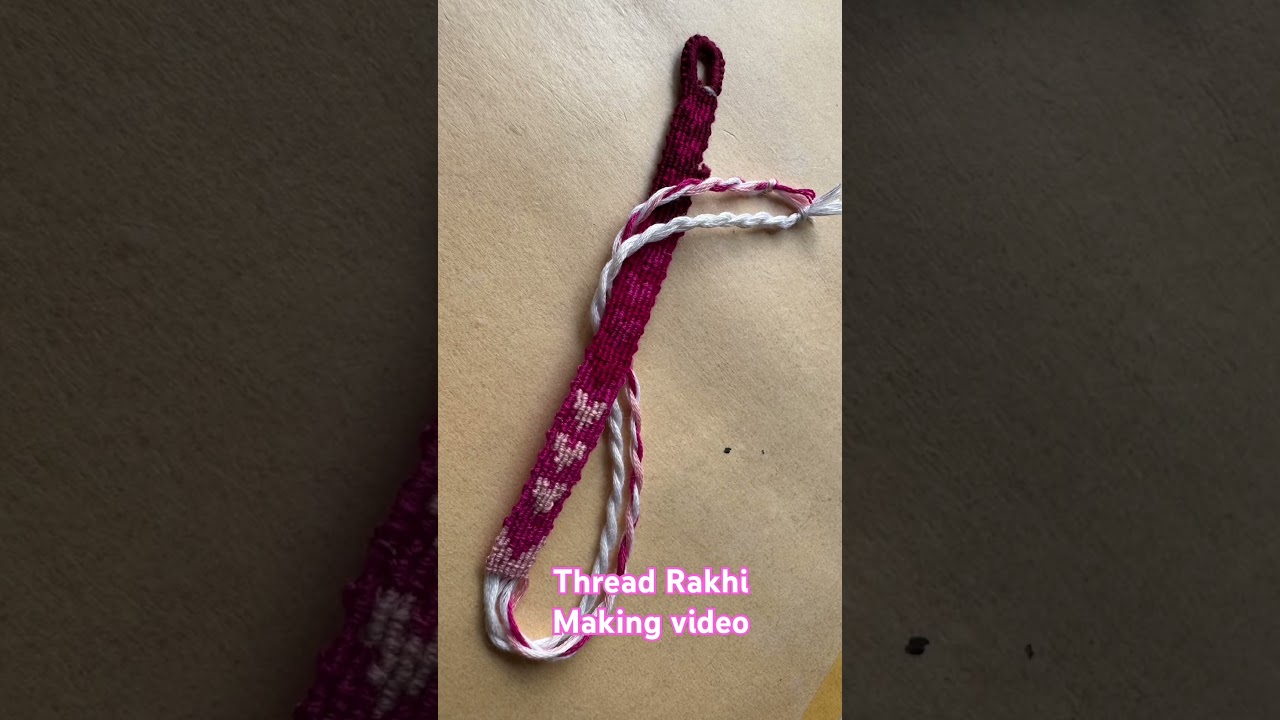 Thread Bracelet making Tutorial । Easy Rakhi making Video | Bracelet desing #bracelet #gift #craft