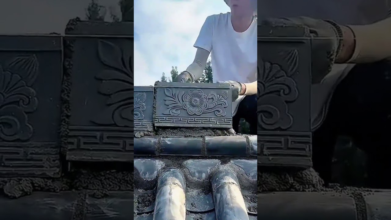 Traditional Roof Repair Technique Ensuring Durable Ceramic Tile Sealing