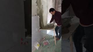 How to Install Large Tiles Alone | Tile installation P331#shorts