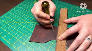 Making a leather field notes cover