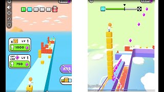 Stack and Ride all the Cubes Part2 in The CUBE SURFER Game BUMBEEGAMEPLAY screenshot 5