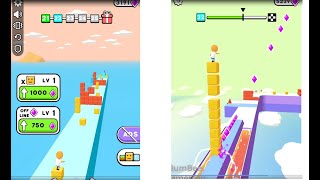 Stack and Ride all the Cubes Part2 in The CUBE SURFER Game BUMBEEGAMEPLAY screenshot 4