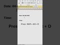 Insert Current Date and Time in word | This Shortcut will save your time #WordTips #trick