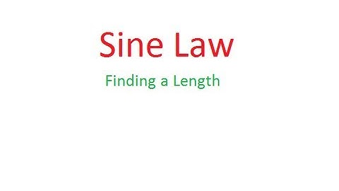 Trig Acute Triangles - Sine Law (finding length)