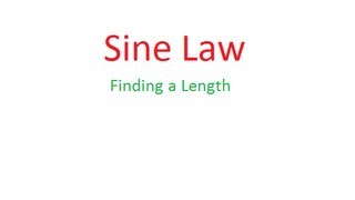 Trig Acute Triangles - Sine Law (finding length)