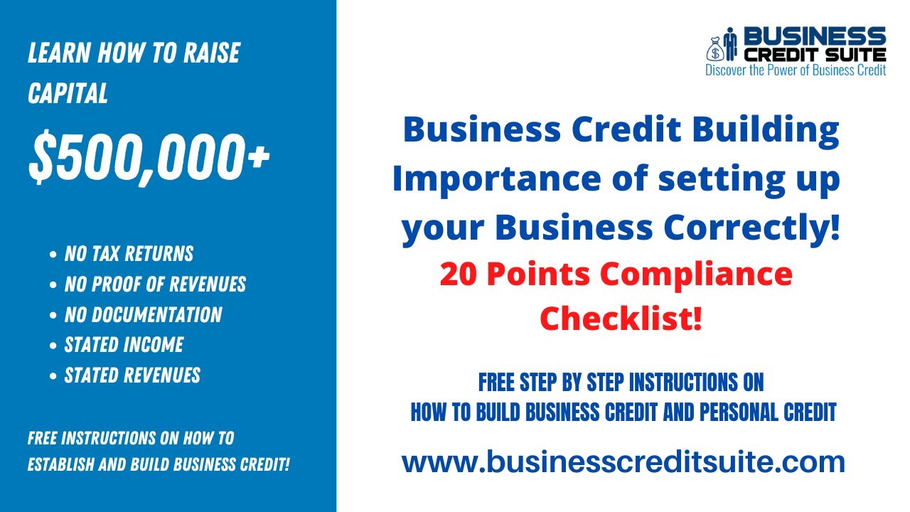 Build Business Credit - Business 20 Points Compliance Checklist